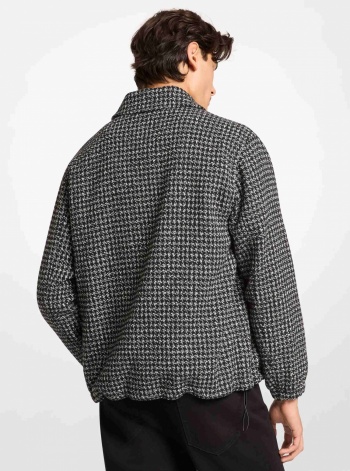 Michael Kors Mens Houndstooth Jacquard Jacket