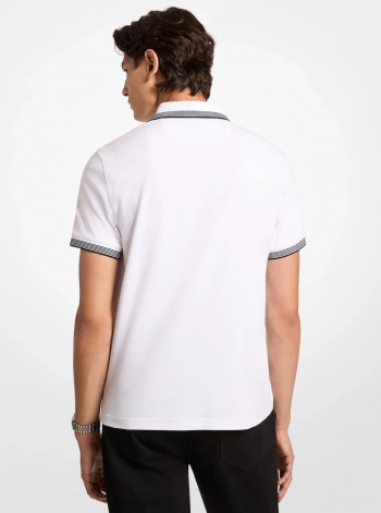 Cotton Zip-Up Polo Shirt