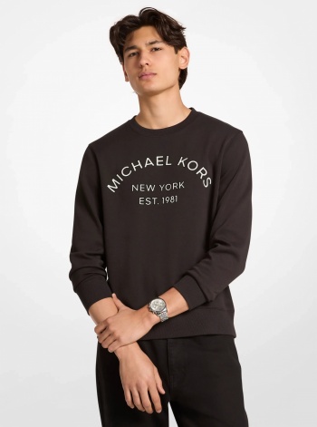 Logo Cotton Blend Crewneck Sweater