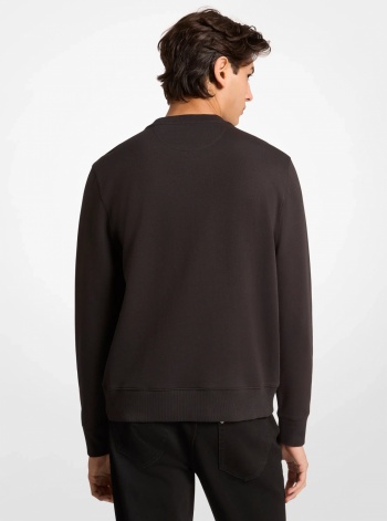 Logo Cotton Blend Crewneck Sweater