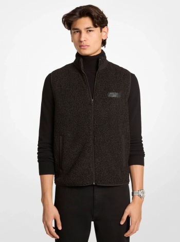 Michael Kors Mens Sherpa Zip-Up Vest