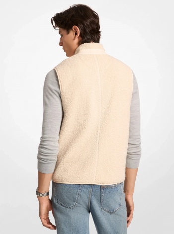 Michael Kors Mens Sherpa Zip-Up Vest