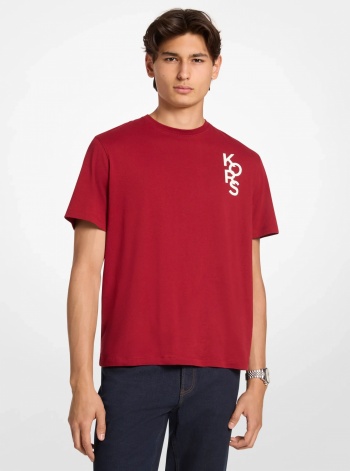 Michael Kors Mens Graphic Logo Cotton Jersey T-Shirt