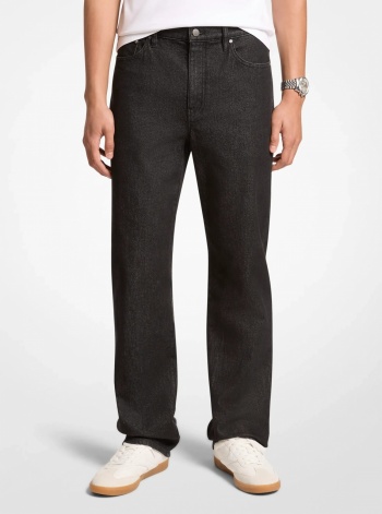 Michael Kors Mens Finn Straight-Leg Stretch Denim Jeans
