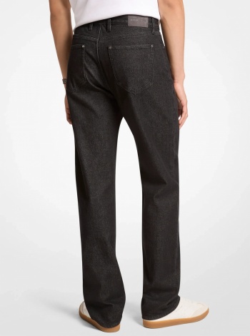 Michael Kors Mens Finn Straight-Leg Stretch Denim Jeans