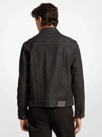 Michael Kors Mens Stretch Denim Trucker Jacket