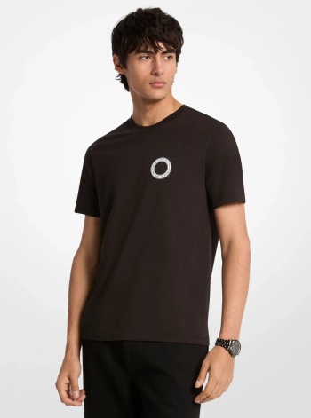 Michael Kors Mens Graphic Logo Cotton T-Shirt