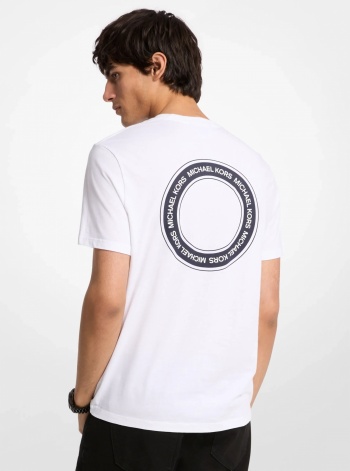 Michael Kors Mens Graphic Logo Cotton T-Shirt