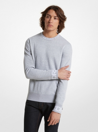 Michael Kors Mens Logo Trim Cotton Blend Sweatshirt