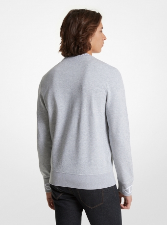 Michael Kors Mens Logo Trim Cotton Blend Sweatshirt
