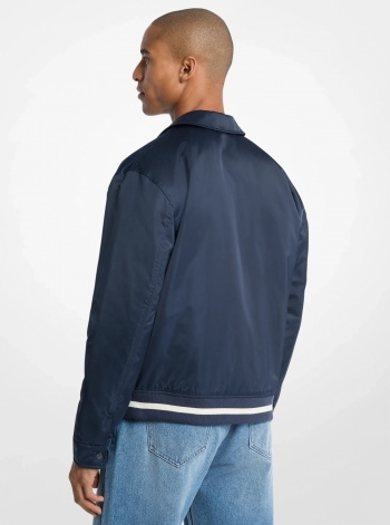 Michael Kors Mens KORS Matte Satin Varsity Jacket