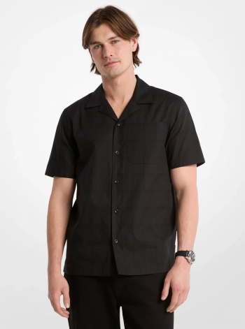 Michael Kors Mens Cotton Short-Sleeve Shirt