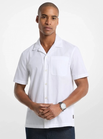 Michael Kors Mens Cotton Short-Sleeve Shirt