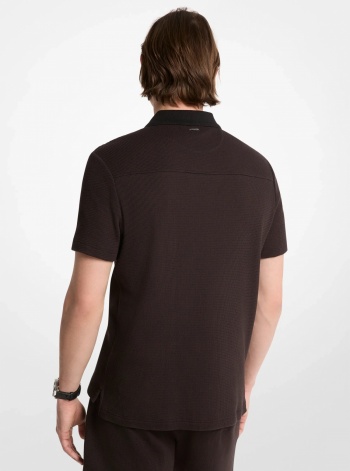 Michael Kors Mens Waffle Knit Polo Shirt