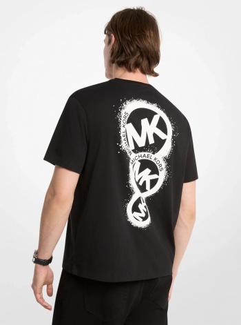 Michael Kors Mens Graphic Logo Cotton Jersey T-Shirt