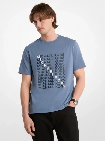 Michael Kors Mens Graphic Logo Cotton Jersey T-Shirt
