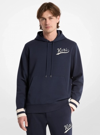 Michael Kors Mens KORS Varsity Knit Cotton Blend Hoodie
