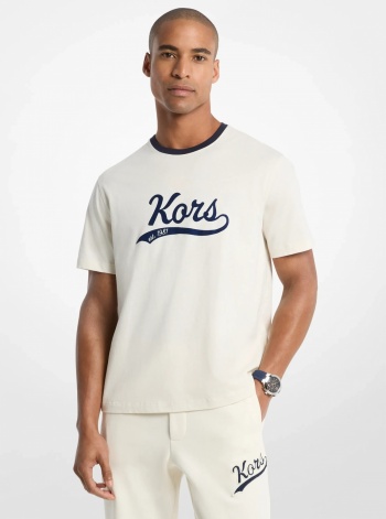 Michael Kors Mens KORS Varsity Cotton Jersey T-Shirt