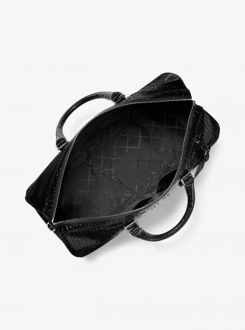 MICHAEL Michael Kors Bedford Travel Extra-Large Metallic Crocodile Embossed Leather Weekender Bag
