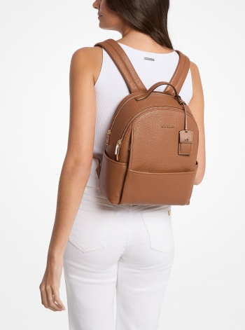MICHAEL Michael Kors Sable Medium Pebbled Leather Backpack