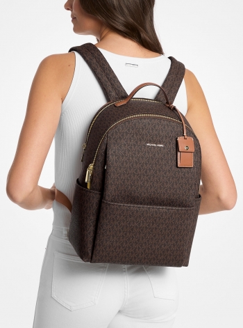 MICHAEL Michael Kors Sable Large Signature Logo Backpack