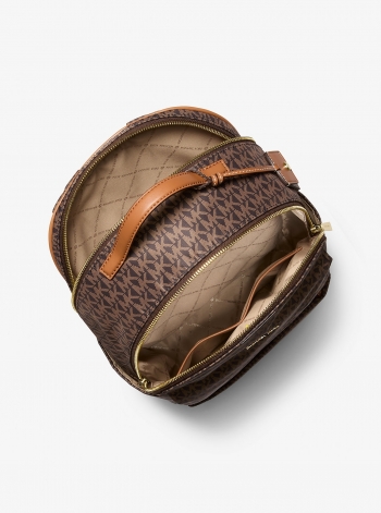 MICHAEL Michael Kors Sable Large Printed Signature Logo Backpack