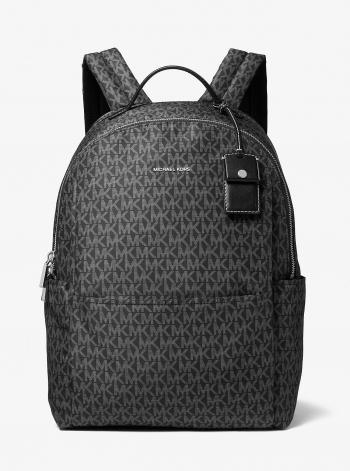 MICHAEL Michael Kors Sable Large Printed Signature Logo Backpack