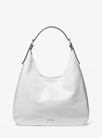 MICHAEL Michael Kors Nolita Large Snake Embossed Leather Hobo Shoulder Bag