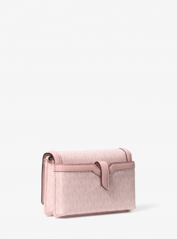 MICHAEL Michael Kors Jet Set Small Signature Logo Print Woven Smartphone Crossbody Bag