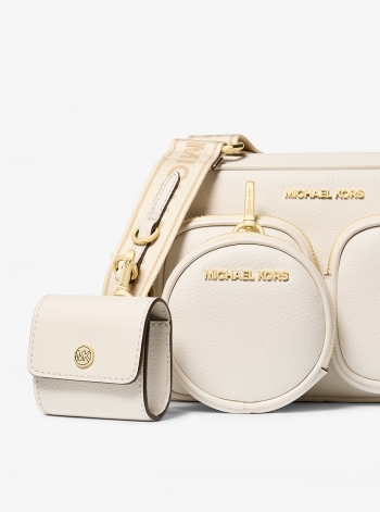 MICHAEL Michael Kors Jet Set Leather Medium Crossbody Bag with Case for Apple Airpods Pro®