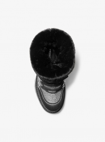 Michael Kors Shiloh Embellished Mixed-Media Boot