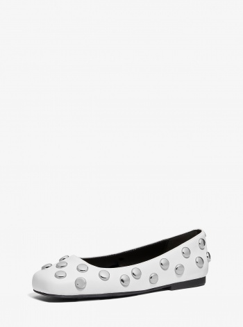 Michael Kors Matilda Studded Leather Ballet Flat