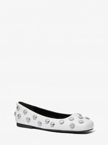 Michael Kors Matilda Studded Leather Ballet Flat