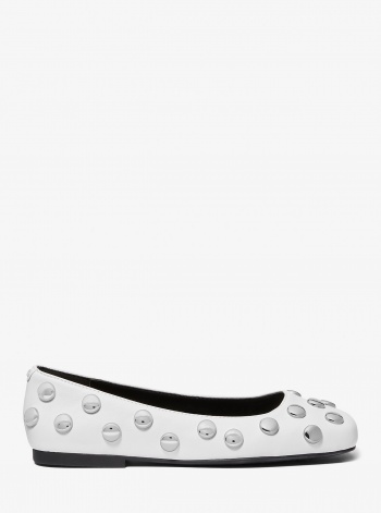 Michael Kors Matilda Studded Leather Ballet Flat