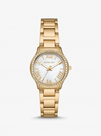 Michael Kors Mini Sage Pavé Gold-Tone Watch