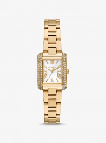 Michael Kors Mini Emery Pavé Gold-Tone Watch