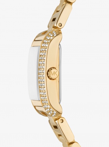 Michael Kors Mini Emery Pavé Gold-Tone Watch