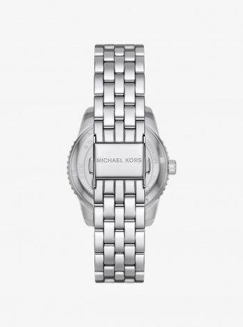 Michael Kors Mini Bryant Pavé Logo Silver-Tone Watch