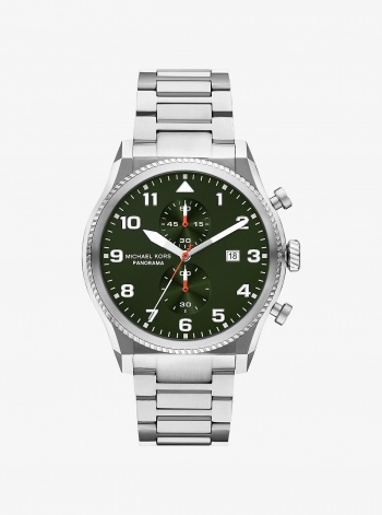 Michael Kors Oversized Panorama Silver-Tone Watch